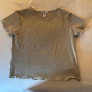 lettuce edge gold metallic urban outfitters top